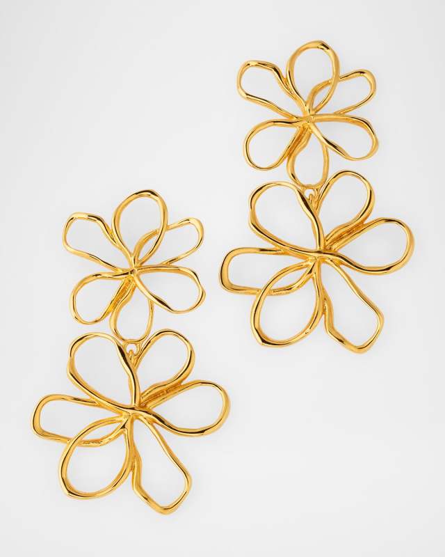 Threaded Flower Drop Earrings